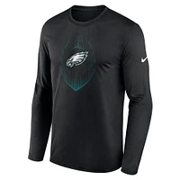 Men's Nike Philadelphia Eagles Icon Legend Performance Long Sleeve T-Shirt