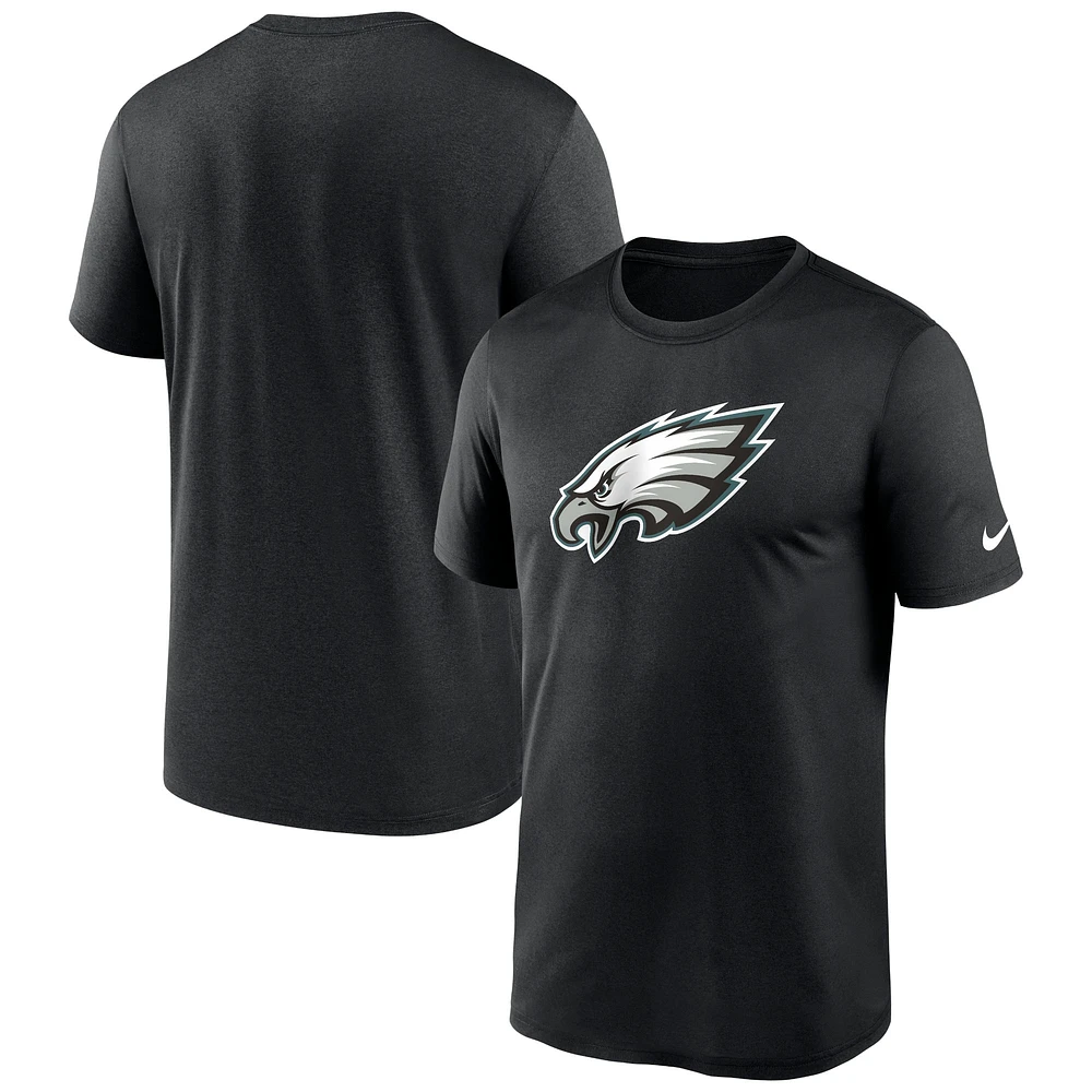 T-shirt Nike Philadelphia Eagles Legend Performance pour homme avec logo noir