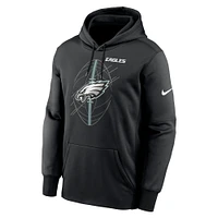 Men's Nike Black Philadelphia Eagles Performance Fleece Pullover Hoodie