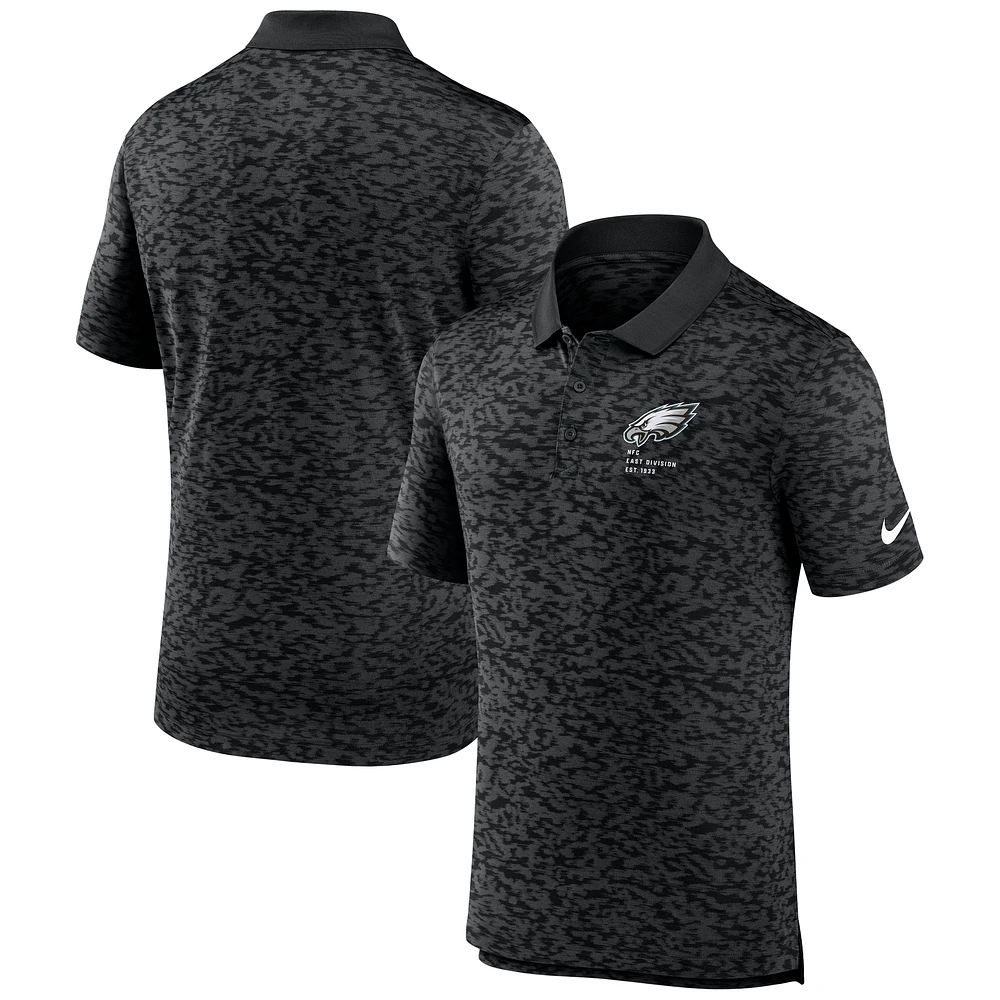 Men's Nike Black Philadelphia Eagles Pique Fashion Performance Polo