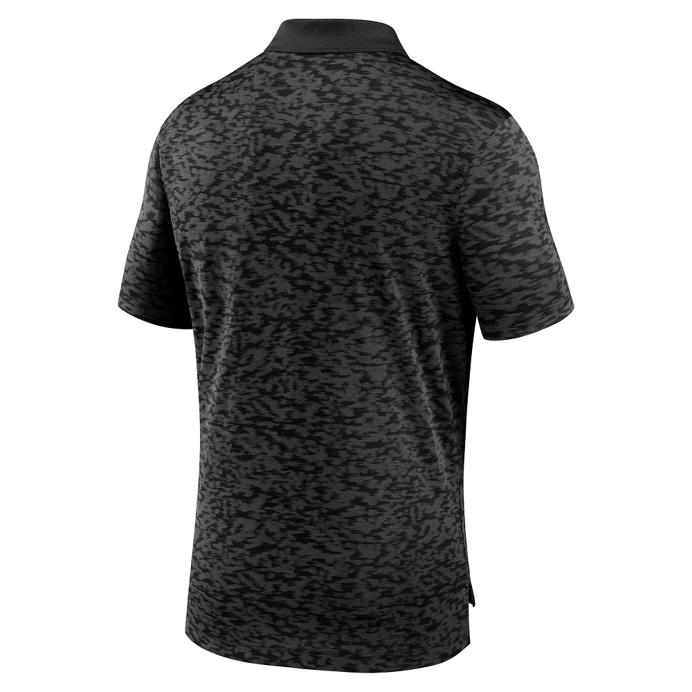 Polo Nike noir Philadelphia Eagles Fashion Performance en piqué pour homme