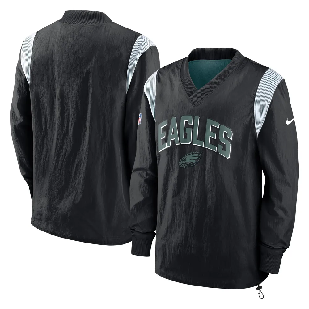 Lids Philadelphia Eagles Nike Sideline Athletic Stack V-Neck Pullover  Windshirt Jacket - Black