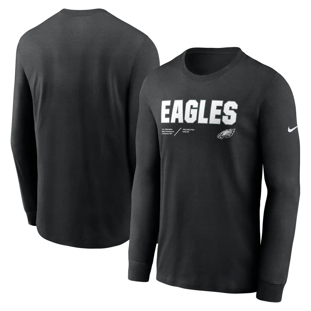 Lids Philadelphia Eagles Nike Sideline Infograph Lock Up Performance Long  Sleeve T-Shirt - Black