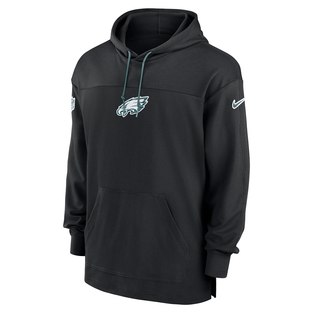 Men's Nike Black Philadelphia Eagles Sideline Jersey Performance Pullover Hoodie