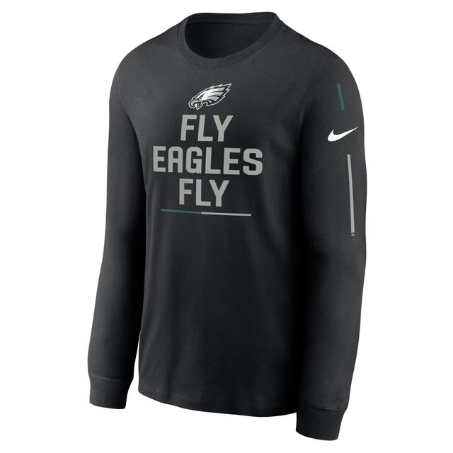 Nike Men's Nike Black Philadelphia Eagles Team Slogan Long Sleeve