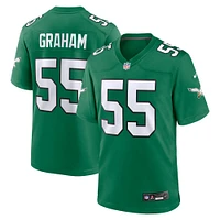 Maillot de jeu alternatif des Eagles Philadelphie Nike Brandon Graham Kelly pour homme, vert