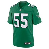 Maillot de jeu alternatif des Eagles Philadelphie Nike Brandon Graham Kelly pour homme, vert