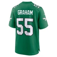 Maillot de jeu alternatif des Eagles Philadelphie Nike Brandon Graham Kelly pour homme, vert