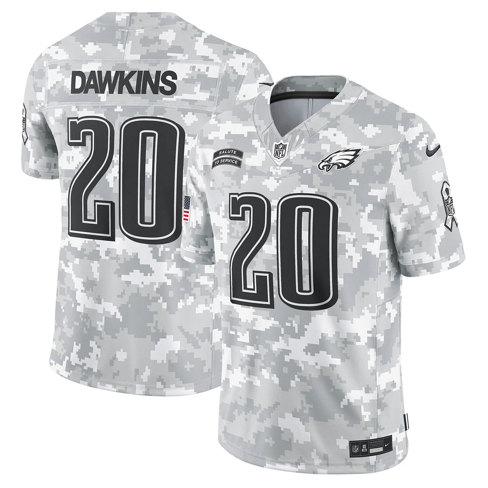 Maillot Nike Brian Dawkins Arctic Camo Philadelphia Eagles 2024 Salute to Service Retired Player Limited pour homme