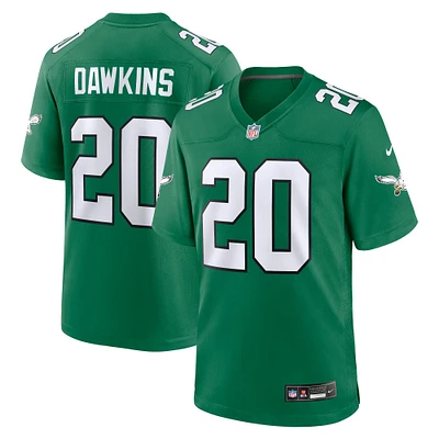 Maillot de match joueur retraité des Eagles Philadelphie Nike Brian Dawkins Kelly vert pour homme