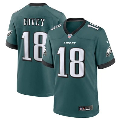 Maillot de match Nike Britain Covey Midnight Green pour homme des Philadelphia Eagles