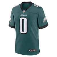 Maillot de joueur match Nike Bryce Huff pour hommes, vert minuit, des Eagles Philadelphie