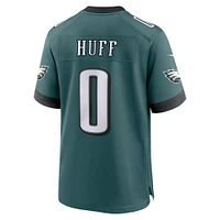 Maillot de joueur match Nike Bryce Huff pour hommes, vert minuit, des Eagles Philadelphie