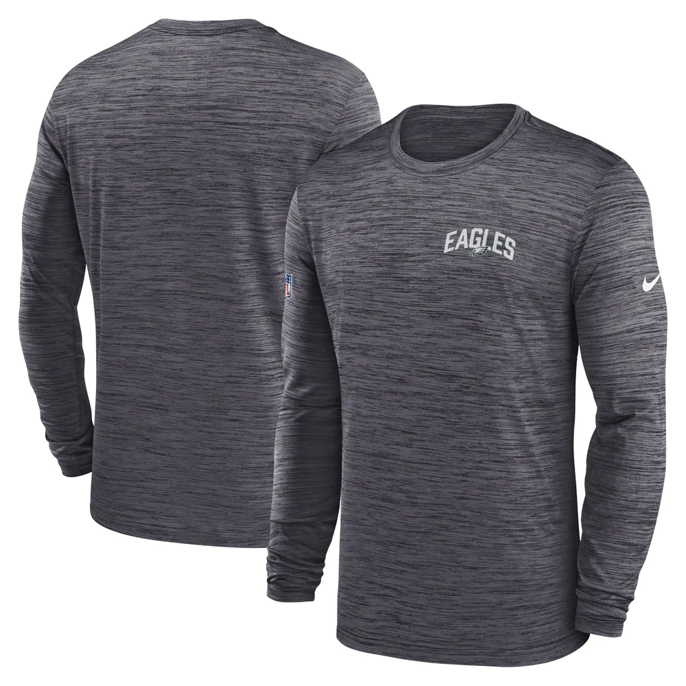 Men's Nike Black Philadelphia Eagles Sideline Lockup Performance Long Sleeve T-Shirt Size: Medium