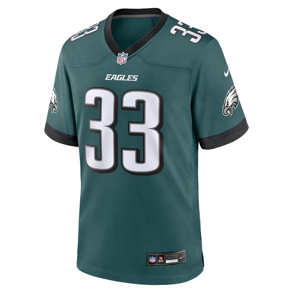 Maillot de match Nike Cooper DeJean vert Philadelphia Eagles pour homme