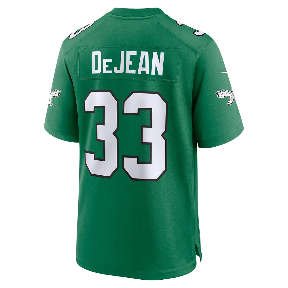 Men's Nike Cooper DeJean Kelly Green Philadelphia Eagles Super Bowl LIX 2nd Alternate Game Jersey
