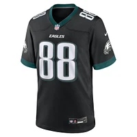 Maillot de match alternatif Nike Dallas Goedert pour homme, noir, Philadelphia Eagles