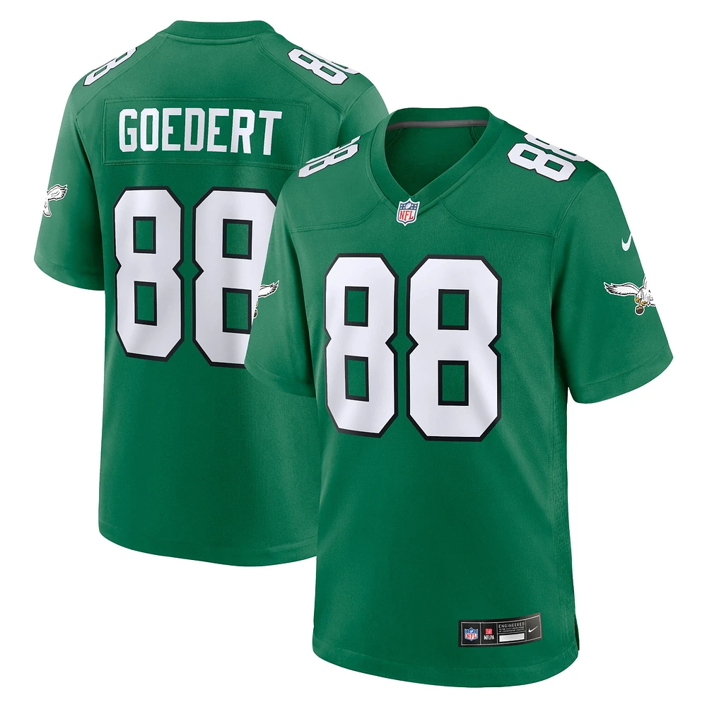 Maillot de joueur jeu alternatif Nike Dallas Goedert Kelly Green Philadelphia Eagles pour homme