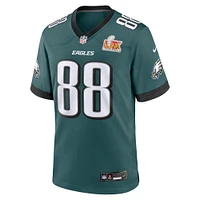 Men's Nike Dallas Goedert Midnight Green Philadelphia Eagles Super Bowl LIX Game Player Jersey