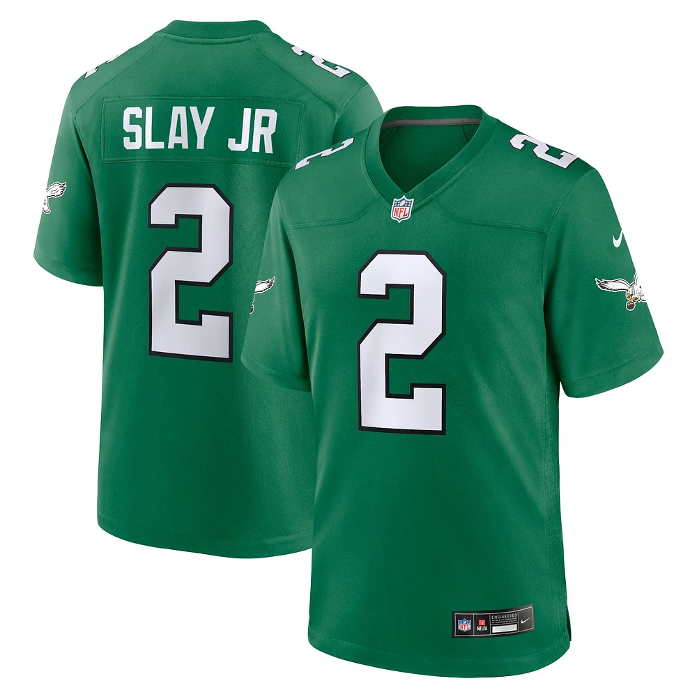 Maillot de joueur jeu alternatif Nike Darius Slay Kelly Green Philadelphia Eagles pour homme