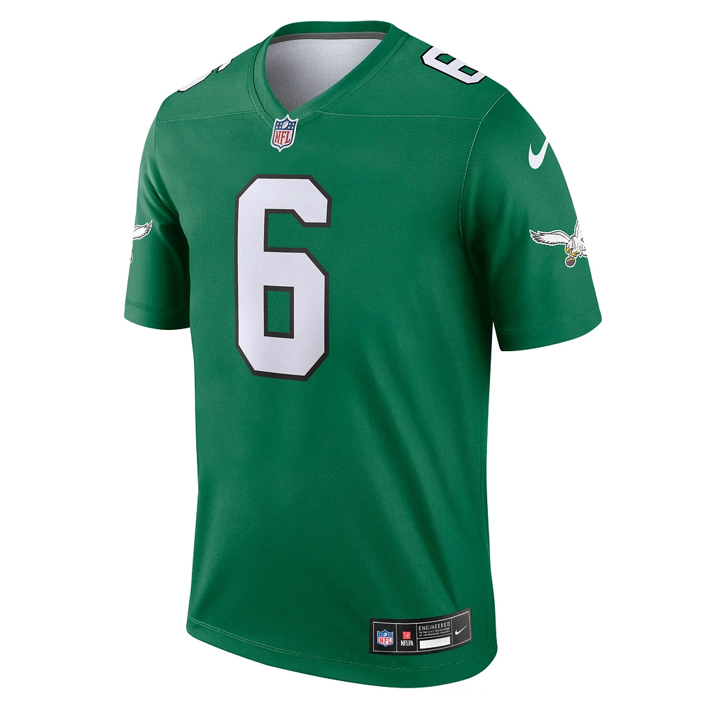 Men's Nike DeVonta Smith Kelly Green Philadelphia Eagles Alternate Legend Player Performance Top