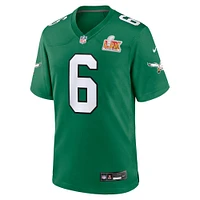 Men's Nike DeVonta Smith Kelly Green Philadelphia Eagles Super Bowl LIX 2nd Alternate Game Jersey