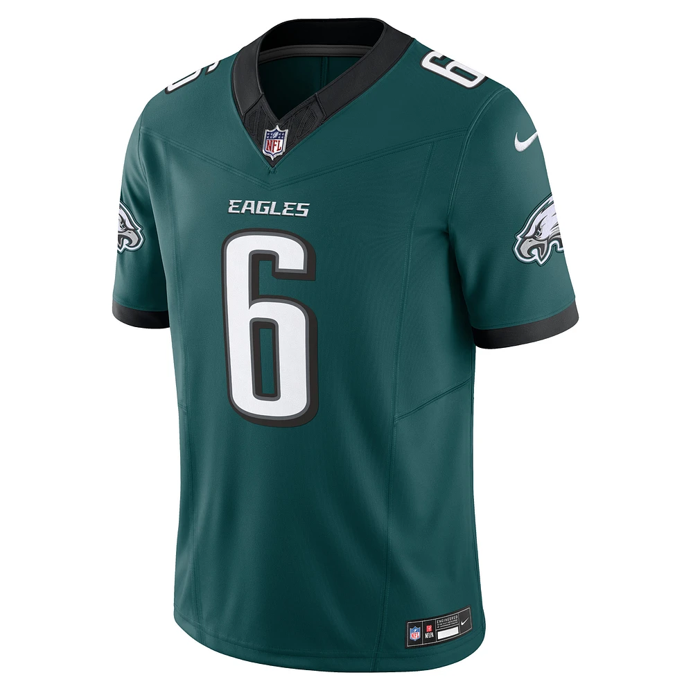 Nike DeVonta Smith Midnight Green pour homme Philadelphia Eagles Vapor F.U.S.E. Maillot limité