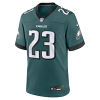 Maillot de match Nike Eli Ricks Midnight Green pour homme des Philadelphia Eagles