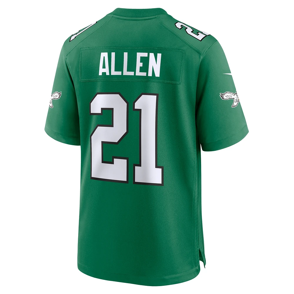 Men's Nike Eric Allen Kelly Green Philadelphia Eagles Alternate Game Jersey