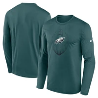 Men's Nike Philadelphia Eagles Icon Legend Performance Long Sleeve T-Shirt