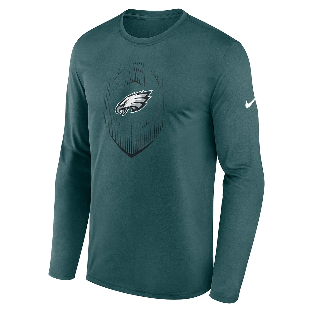 Men's Nike Philadelphia Eagles Icon Legend Performance Long Sleeve T-Shirt