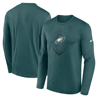 Men's Nike Philadelphia Eagles Icon Legend Performance Long Sleeve T-Shirt