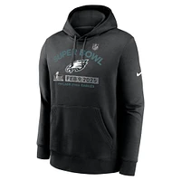 Men's Nike  Heather Charcoal Philadelphia Eagles Super Bowl LIX Fleece Pullover Hoodie