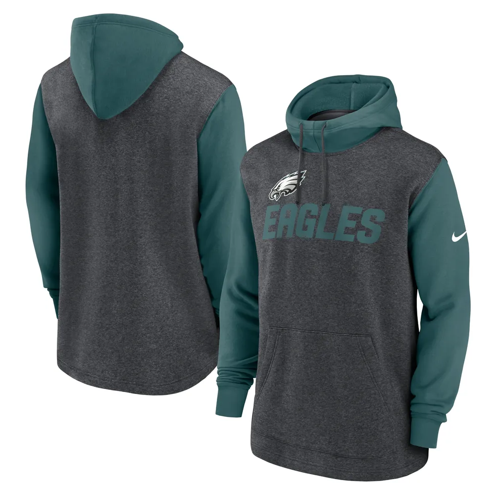 Lids Philadelphia Eagles Nike Surrey Legacy Pullover Hoodie - Heathered  Charcoal/Midnight Green