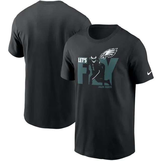 Men's Nike Jalen Hurts Black Philadelphia Eagles Player Name & Number T- Shirt