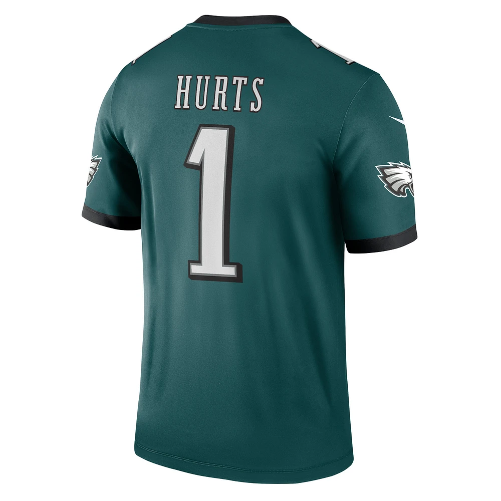 Men's Nike Jalen Hurts Green Philadelphia Eagles Team Legend Player Performance Top