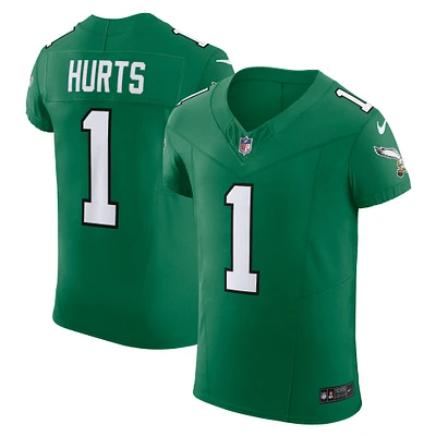 Nike Jalen Hurts Kelly Green pour hommes Philadelphia Eagles 2nd Alternate Vapor F.U.S.E. Maillot Élite