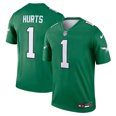 Haut de performance Nike Jalen Hurts Kelly Green pour homme des Philadelphia Eagles Alternate Legend Player