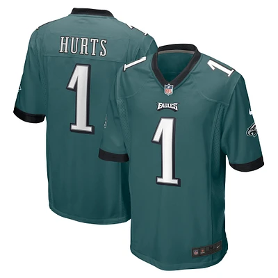 Maillot de joueur Nike Jalen Hurts pour hommes, vert minuit, des Eagles Philadelphie