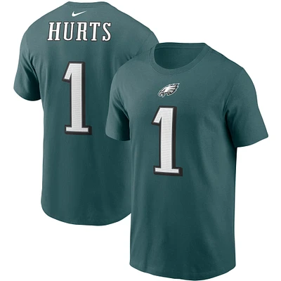 Men's Nike Jalen Hurts Midnight Green Philadelphia Eagles Player Name & Number T-Shirt