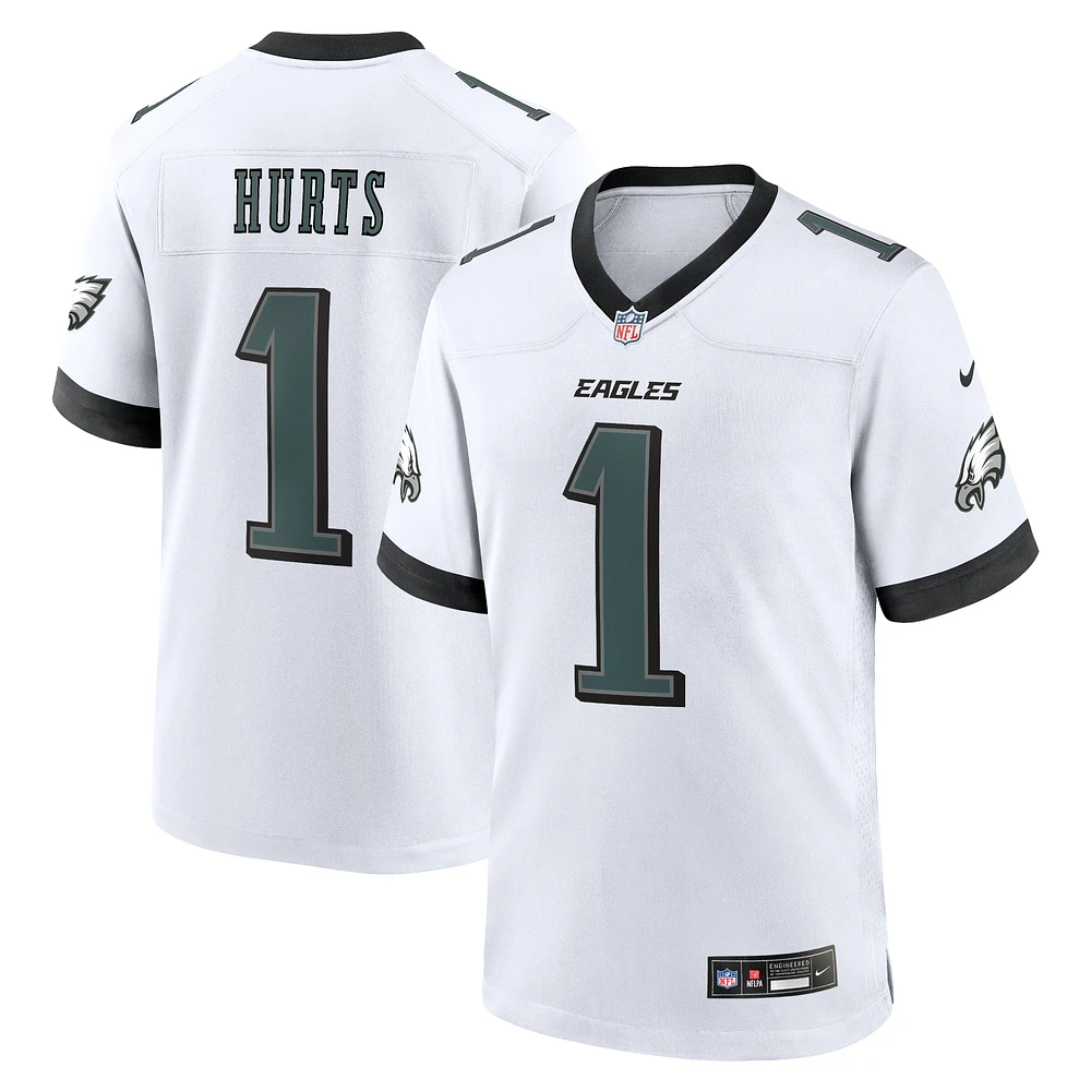 Maillot de match Nike Jalen Hurts blanc des Eagles Philadelphie pour homme,