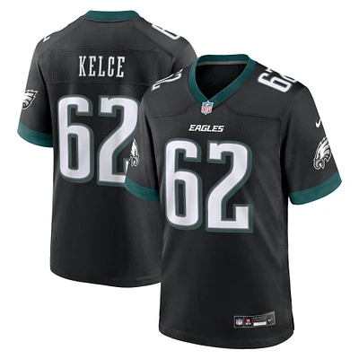 Maillot de match alternatif Nike Jason Kelce pour hommes, noir, Philadelphia Eagles