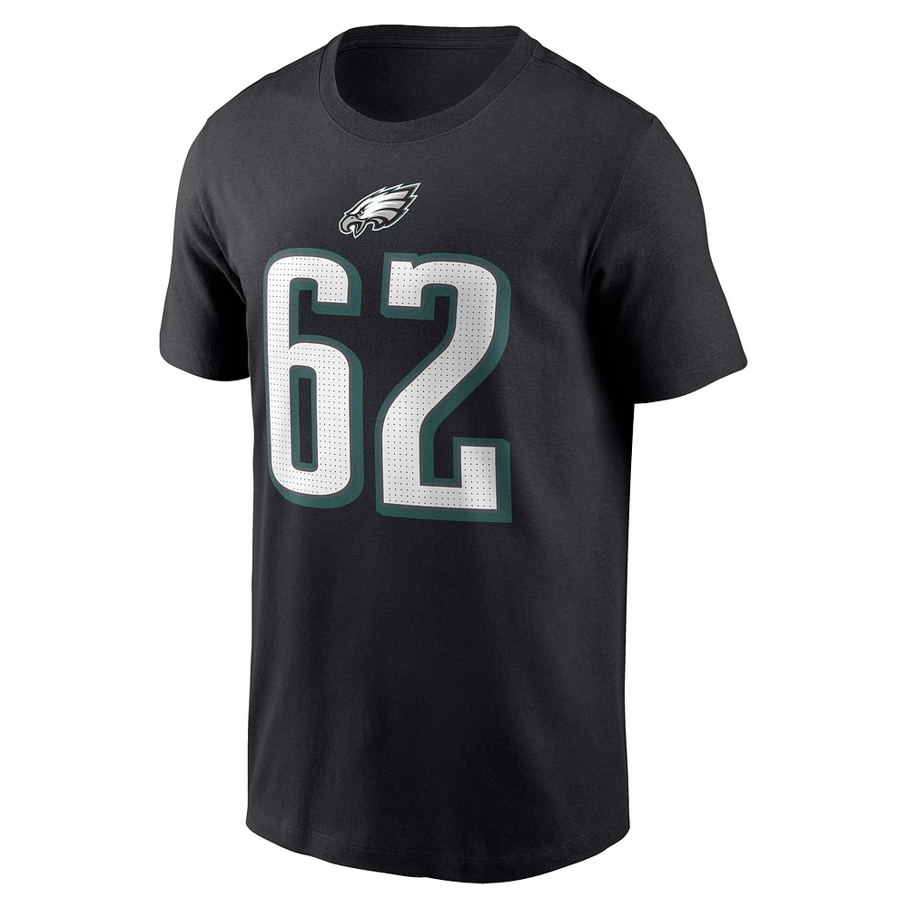 T-shirt Nike Jason Kelce pour homme, noir, nom et numéro du joueur des Eagles de Philadelphie