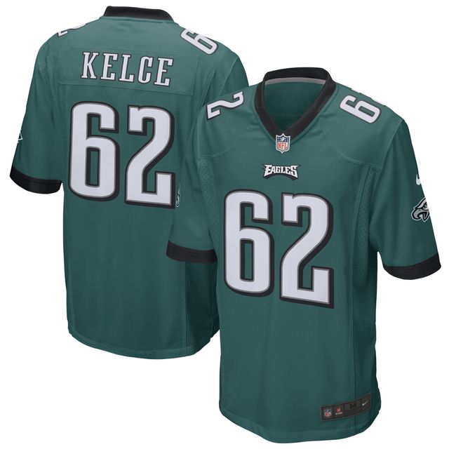 Maillot de match Nike Jason Kelce pour hommes, vert minuit, des Eagles Philadelphie