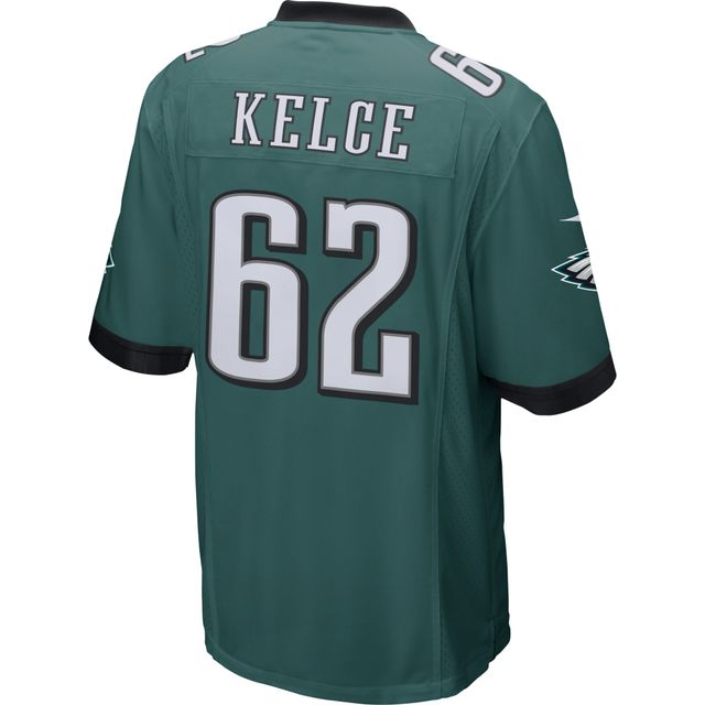 Maillot de match Nike Jason Kelce pour hommes, vert minuit, des Eagles Philadelphie