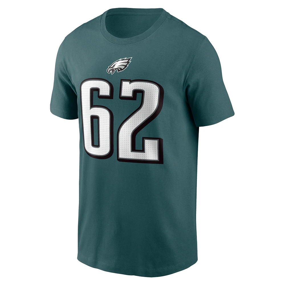 T-shirt Nike Jason Kelce pour homme, vert minuit, nom et numéro du joueur des Eagles de Philadelphie