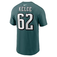 T-shirt Nike Jason Kelce pour homme, vert minuit, nom et numéro du joueur des Eagles de Philadelphie