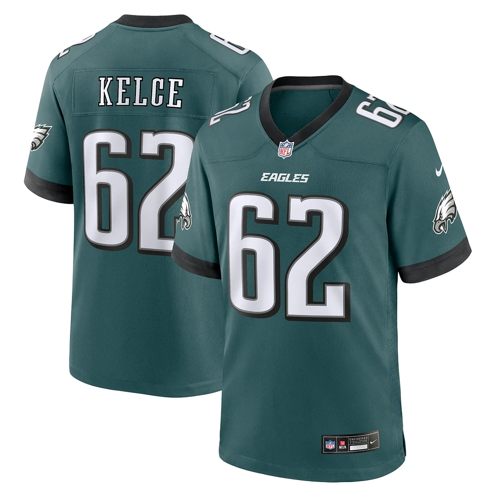 Men's Nike Jason Kelce Midnight Green Philadelphia Eagles Team Game Jersey