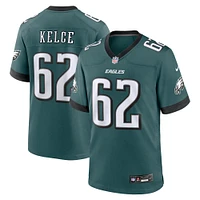 Maillot de match Nike Jason Kelce pour homme, vert nuit, Philadelphia Eagles