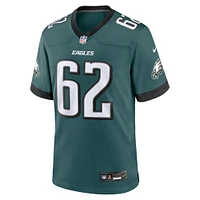 Maillot de match Nike Jason Kelce pour homme, vert nuit, Philadelphia Eagles